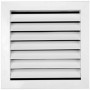 Reja retorno con malla y aletas fijas a 45º MADEL DMT-AR+MLL 600x500mm lacada blanco