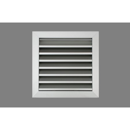 Reja retorno con malla y aletas fijas a 45º MADEL EMT-AR+MLL 300x200mm lacada blanco