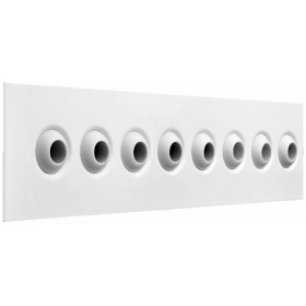 Difusor lineal de microtoberas MADEL KIS 2x1000mm lacado blanco fijación a puente de montaje (PM)