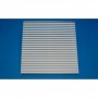 Reja retorno aleta fija 45 para sustituir una placa de falso techo MADEL DMT-MOD 620x620mm anodizada plata mate