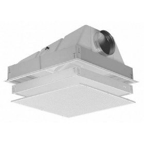 Unidad terminal con difusor de placa perforada y filtro absoluto H14 MADEL UFA-DFR 635x635mm lacado RAL9010S