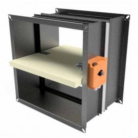 Compuerta cortafuegos rectangular MADEL FBK-E1 MA 800x400mm fusible termico tarado a 72º y rearme manual  EI-120