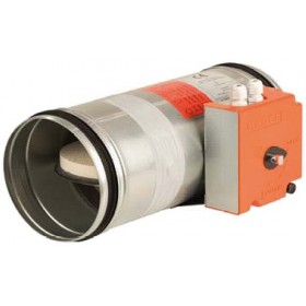 Compuerta cortafuegos circular MADEL FMC-MFS-230V Ø160 con fusible termico tarado a 72º y actuador a 230V  EI-120