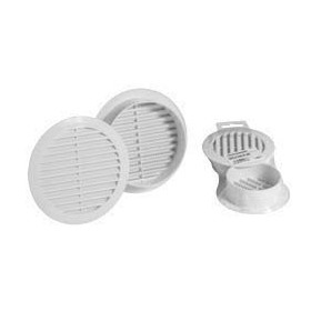 Rejilla fija redonda provista de red anti-insectos y fabricada en plástico ESCOCLIMA CL-100