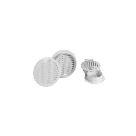 Rejilla fija redonda provista de red anti-insectos y fabricada en plástico ESCOCLIMA CL-200