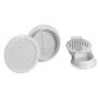 Rejilla fija redonda provista de red anti-insectos y fabricada en plástico ESCOCLIMA CL-200