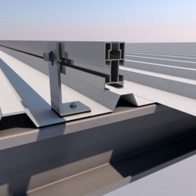 Estructura coplanar MUNDOCLIMA SOLAR angular con orificio M8 para 1 módulos hasta 1048mm