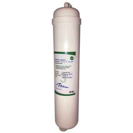 Cartucho filtrante agua carbón activo CTO para ósmosis SEIWATER OMEGA