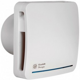 Extractor baño frontal blanco S&P ECOAIR DESIGN ECOWATT T  Ø100mm