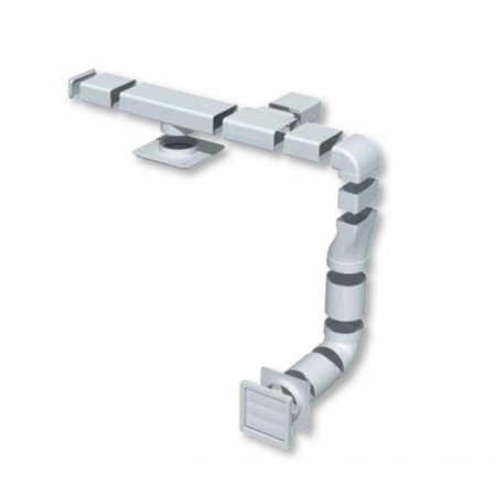 Manguito pared rectangular S&P TUBREC MPR 100 PVC ignífugo autoextinguible