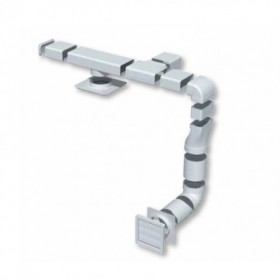 Persiana exterior rectangular S&P TUBREC VAR 100 blanca PVC ignífugo autoextinguible