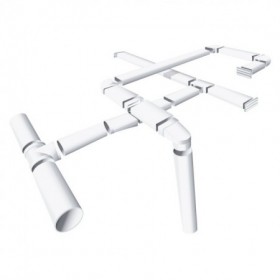 Rejilla exterior circular S&P TUBCIR REC 100 blanca PVC ignífugo autoextinguible