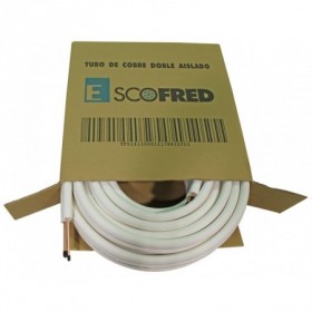 Rollo 20 metros cobre doble Aislado ESCOFRED 1/4-3/8 0.8-0.8
