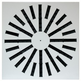 Difusor rotacional cuadrado de 36 aletas orientables ESCOCLIMA XN-600-36 lacado blanco