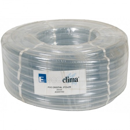 Rollo 25 metros tubo PVC cristal Ø6/9