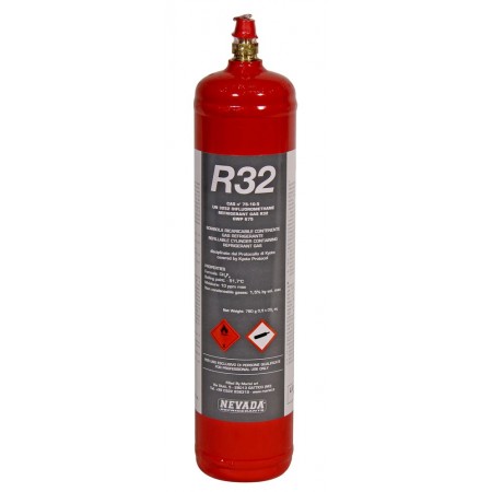 CARGA 800 GR. GAS REFRIGERANTE R-32 EN ENVASE DESECHABLE