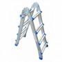 Escalera tijera multiusos telescópica de aluminio 4x4 peldaños MERCATOOLS
