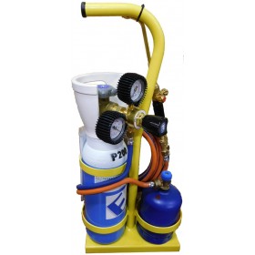 Equipo de soldadura autógena mini oxi-butano con manómetro