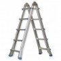 Escalera tijera multiusos telescópica de aluminio 4x5 peldaños MERCATOOLS