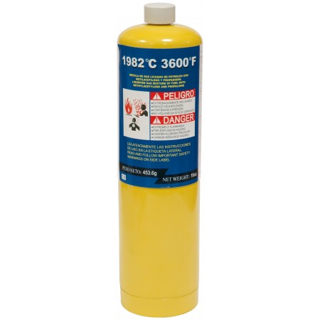 Botella de gas desechable metil acetileno-propano