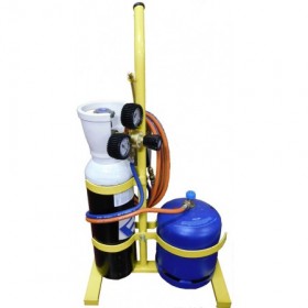 Equipo de soldadora autógena portátil oxi-butano con botella de 2.8kg y manguera 3m
