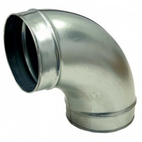 Codo 90º de Ø150mm galvanizado MERCATUB Macho-Macho