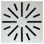 Difusor rotacional cuadrado de 24 aletas orientables ESCOCLIMA XN-600-24 lacado blanco