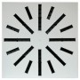 Difusor rotacional cuadrado de 24 aletas orientables ESCOCLIMA XN-600-24 lacado blanco