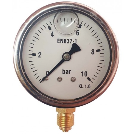 Manómetro glicerina Ø63mm vertical 1/4" 0 a 10bar