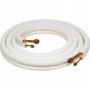 Rollo 5 metros cobre doble aislado 1/4"-3/8" 0.8 mm abocardado