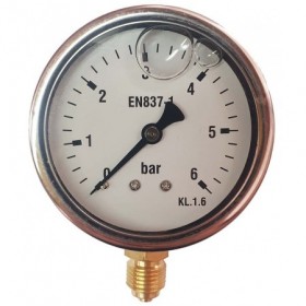 Manómetro glicerina Ø63mm vertical 1/4" 0 a 6bar
