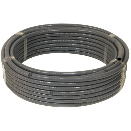 Rollo 25 metros Tubo PVC flexible espiral gris Ø20/25mm para desagües