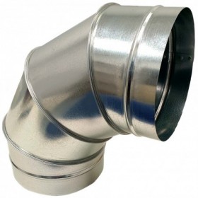 Codo 90º de Ø355mm galvanizado MERCATUB Macho-Macho