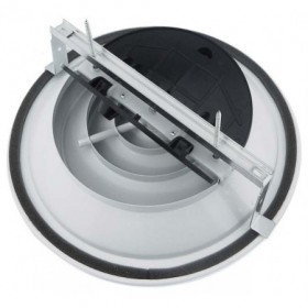 Difusor circular de conos fijos con regulador de caudal y puente de montaje ESCOCLIMA DS.Ø300 lacado blanco