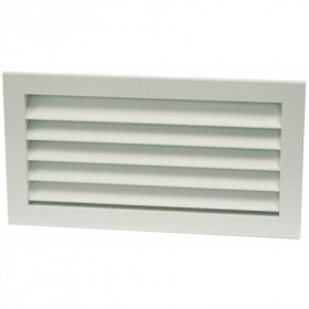 Reja retorno aletas fijas a 45º ESCOCLIMA RER 400x200mm lacada blanco