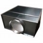 Plenum de chapa galvaniza para difusor rotacional ESCOCLIMA XN-600 con embocadura lateral Ø250
