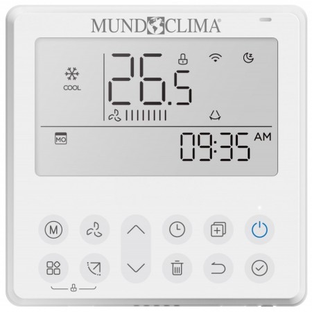 Control remoto cableado de pared para aire acondicionado MUNDOCLIMA KJR-120N(X4W)/BGEF conexión WiFi