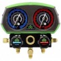 Estuche analizador de 2 válvulas antichoque SUPER STARS ST-B268 para R32. R410A. R407C y R134a con mangueras