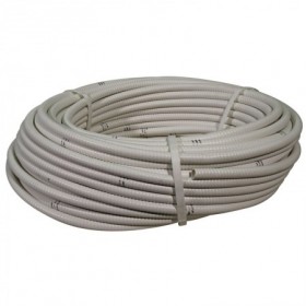 Rollo 25 metros Tubo PVC flexible espiral blanco Ø12/16mm para desagües