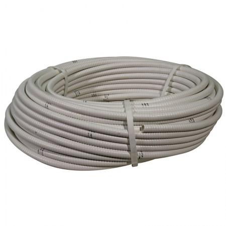 Rollo 25 metros Tubo PVC flexible espiral blanco Ø12/16mm para desagües