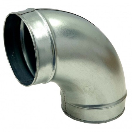 Codo 90º de Ø100mm galvanizado MERCATUB Macho-Macho