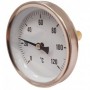 Termómetro bimetalico Ø63mm horizontal con vaina 1/2"x50mm 0 a 120ºC