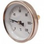 Termómetro bimetalico Ø63mm horizontal con vaina 1/2"x50mm 0 a 120ºC