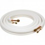 Rollo 5 metros cobre doble aislado 1/4"-1/2" 0.8mm abocardado