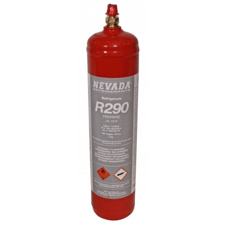 CARGA 370 GR. GAS REFRIGERANTE R-290 EN ENVASE DESECHABLE