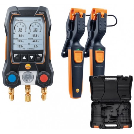 SET SMART ANALIZADOR TESTO 550S CON BLUETOOTH Y APP + 2 SONDA PINZA INALAMBRICAS Y MALETA RIGIDA