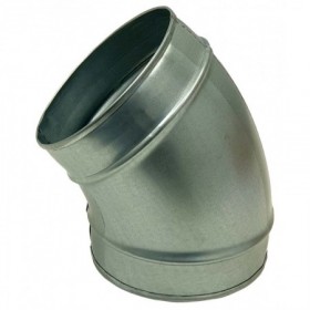 Codo 45º de Ø150mm galvanizado MERCATUB Macho-Macho