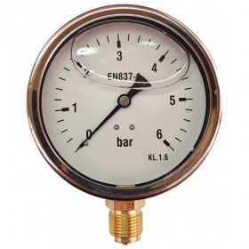 Manómetro glicerina Ø100mm vertical 1/2" 0 a 6bar