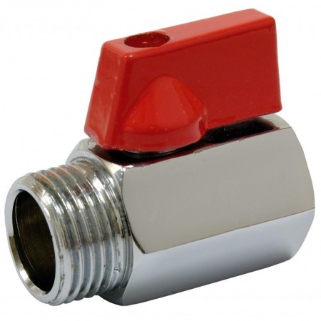 Válvula bola mini latóni macho- hembra 1/4"