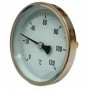 Termómetro bimetalico Ø80mm horizontal con vaina 1/2"x50mm 0 a 120ºC
